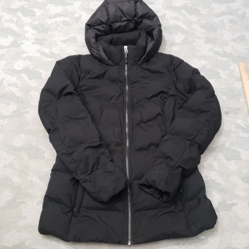 32 Degrees Heat Puffer Jacket Womens Small Black Hooded Full Zip Quilted Coat